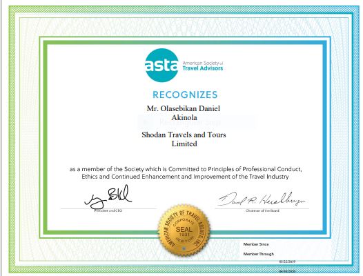 ASTA Certification